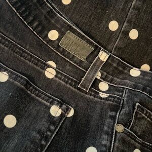 PAIGE DENIM vertigo ultra skinny black & white polka dot jean 25